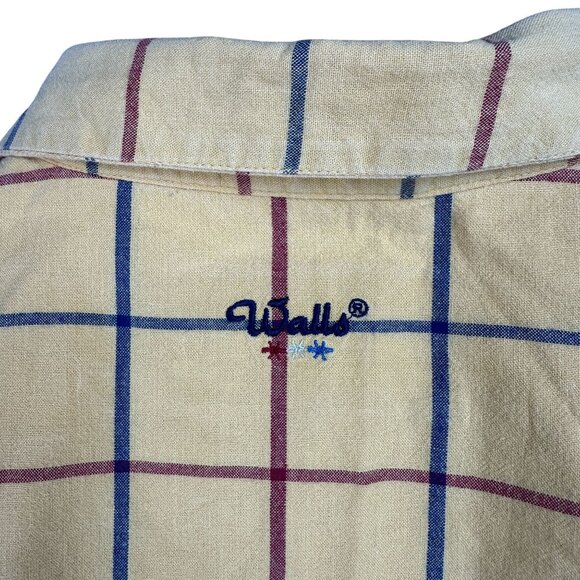 Walls Authentic Ranch Wear Shirt Mens XL Plaid Long Sleeve Button Pearl Snap - Picture 4 of 15